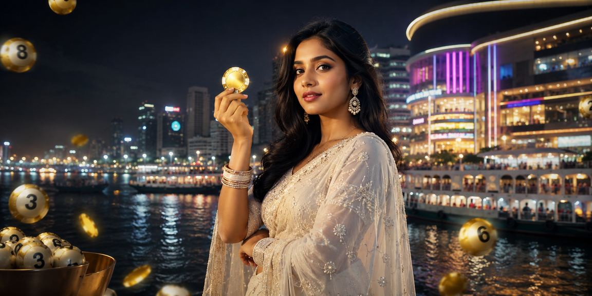 ঢাকায় নিয়ন আলোয় লটারি ও গেমিং নাইটের উৎসব দৃশ্য
